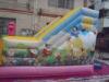 Colourful Christmas commercial inflatable Water slide With Waterproof PVC