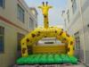 Outdoor Giraffe Commercial Inflatable Bouncers For Amusement Park Games