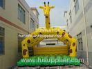 Outdoor Giraffe Commercial Inflatable Bouncers For Amusement Park Games