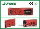 Outdoor red 150w automobile power inverter 12vdc to 110vac inverter with ABS body