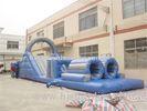 adult Two Lane inflatable bouncy castles obstacle course With 0.55 mm PVC Tarpaulin