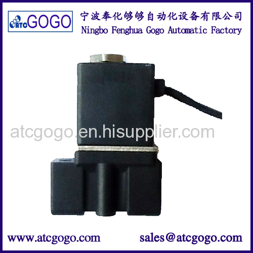 Mini plastic water gas air pneumatic solenoid valve directly acting 1/4" 1/8"