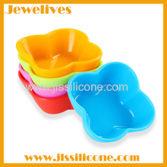 Classical silicone flower shape sushi plates