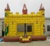 Custom Yellow Commercial Inflatable Bouncers Castle / Jumping House