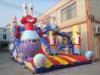 Full Printed PVC Commercial Inflatable Spongebob Climbing Slide For Rent