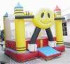 Smiling Face Commercial Inflatable Bouncers With Logo Printing For Rental