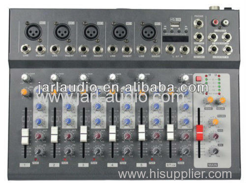 pro 6channel audio mixer/ audio mixer with dsp digital effector
