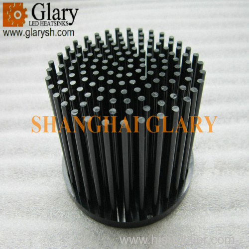 GLR-PF-08060 80mm Round Pin Fin LED Cooler Cold Forging AL1070 Heatsink