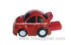 Red Car Shaped Novelty USB Flash Drives Plastic With OEM Logo Printing