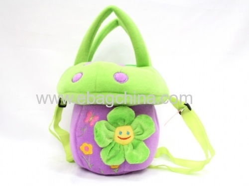 lovely.prtty.catoon Plush flower mushroo handbags