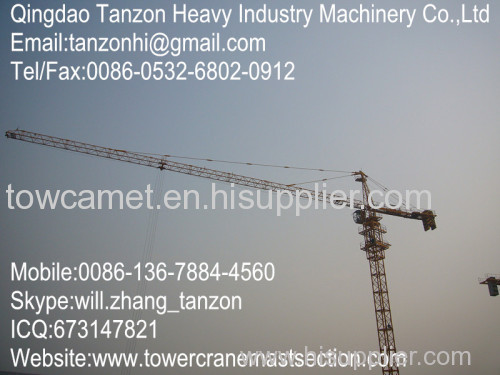 Safety Fixed Tower Crane For Civil Buildings 50m Jib