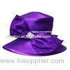 Lace Covered Big Bow Satin Braid Ladies' Church Hats , ladies formal hats