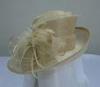 Sand Church Sinamay Ladies Hats Big Up Brim With Sinamay Loops And Feather Trim