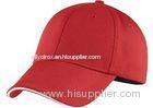 100% Cotton Six Panel Red Ladies Golf Caps.With 3d Embroidery , Breathable