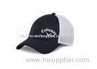 Two Tone Polyester / Cotton Ladies Golf Caps , Adjustable Canvas Sports Caps Hats For Women