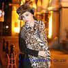 Female Leopard 100% Polyester Velvet Hat for Party / T Show / wedding