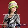 Eco - friendly Light Green Wool felt Ladies Church Hats for winter