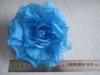 Decorative Blue Real Silk Flower headpieces For Weddings with Plain Dyed Pattern