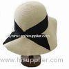 Stylish Straw Hat with Bowknot Decoration, Adjustable Sweatband, Accepts Similar Decoration