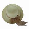 Women wide brim straw beach hat with silk braids, various colors and braids are accepted