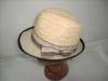 Elegent Fashion 100% Paper Braid Hats With Ribbon Band, Fedora Shape Women Straw Hats