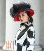 Fashion Big Bow Plain Dyed Womens Church Hats For Special Occasion