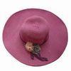 Wide Brim Women's Hat with Flower Braid, Suitable for Activities in Sun