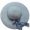 Women's wide brim straw beach hat with silk braids, various colors and braids are accepted