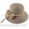 Stylish Hat, Made of Two-color Straw, with Bowknot Decoration, Customized Woven Logos are Welcome
