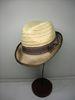 Raffia & Linen Fabric Fashion Women Straw Hats In Fedora Shape For Beach, Normal Day