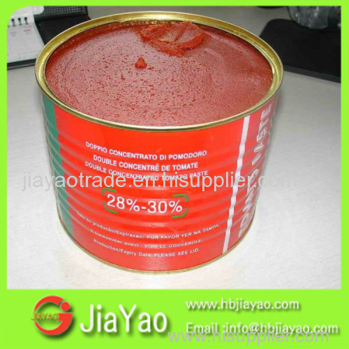Canned tomato paste in drum