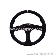 flat models of racing steering wheel with suede material