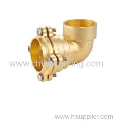 brass female elbow compression fittings for pe pipes