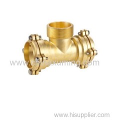 brass male tee compression fittings for pe pipes