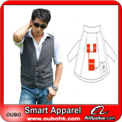 2014 slim fit single-breasted men suit vest with electric heating system heated clothing warm OUBOHK