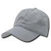 Grey Cotton Baseball Caps , 6-Panel Hat With Velcro Back Closure For Boy