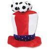 Contrasting Stitching America Soccer Fans Outdoor Cap Headwear With Three Balls On Top