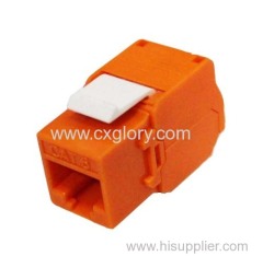 Cat.6 or CAT.6A RJ45 UTP Toolless Keystone Jack