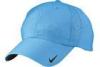 Dacron / Cotton Blue Ladies Golf Caps With Adjustable Metal Buckle , 5-Panel Sports Hats