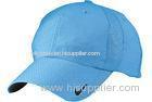 Dacron / Cotton Blue Ladies Golf Caps With Adjustable Metal Buckle , 5-Panel Sports Hats