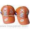 Holland Orange 3d Embroidery Outdoor Cap Headwear Soccer Fans Cap