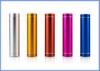 Aluminum Cylindrical Mobile Power Bank 2600mah Charger For Traveling