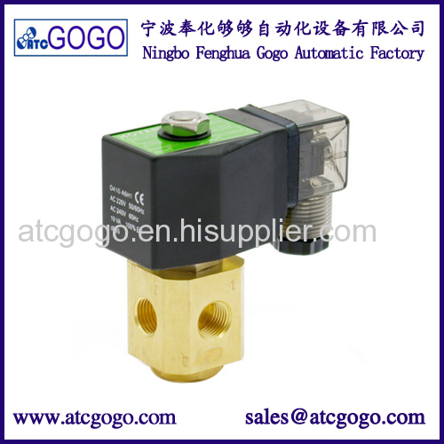 1/8 1/4 mini 3way solenoid valve 12v normally closed normally open brass