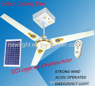 Solar Ceiling Fan with Decorative Function