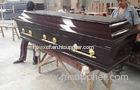 Black walnut color european style wooden coffins , MDF coffin