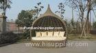 Tear Drop Shape Outdoor Rattan Daybed For Swimming Pool / Poolside