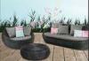 3pcs garden round rattan sofas