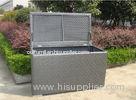 Aluminum Frame Grey Plastic Wicker Storage Box 120 x 60 x 85cm