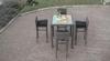 Metal Frame Bistro / Pool Bar Set , Resin Wicker Patio Furniture