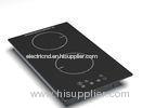 3400W Double Zone Slim-line Domino Induction Hob , Portable Two Burner Induction Cooktop